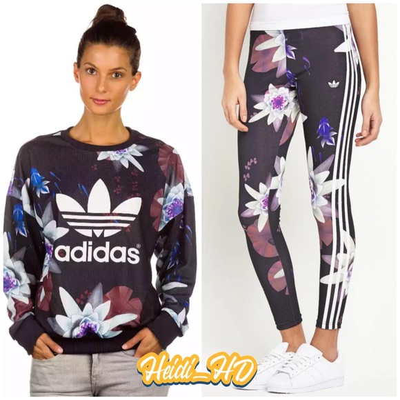 adidas Pants - Adidas Originals Lotus Print Set